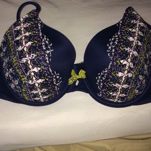 Body by Victoria navy multicolored bra